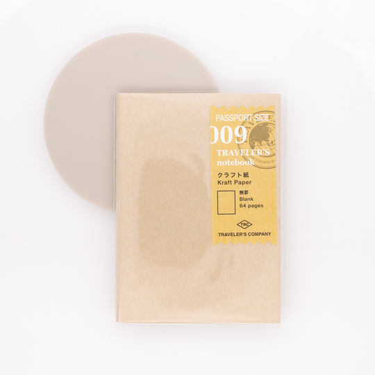 Traveler's Notebook Refill 009 Passport Size Kraft Paper Notebook