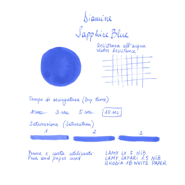 Diamine Sapphire Blue Inchiostro 30 ml