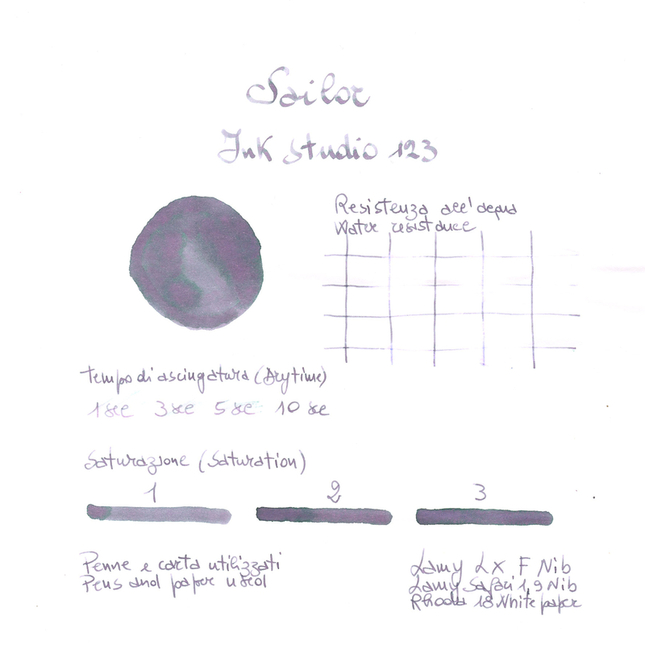 Sailor Ink Studio 123 Inchiostro 20 ml