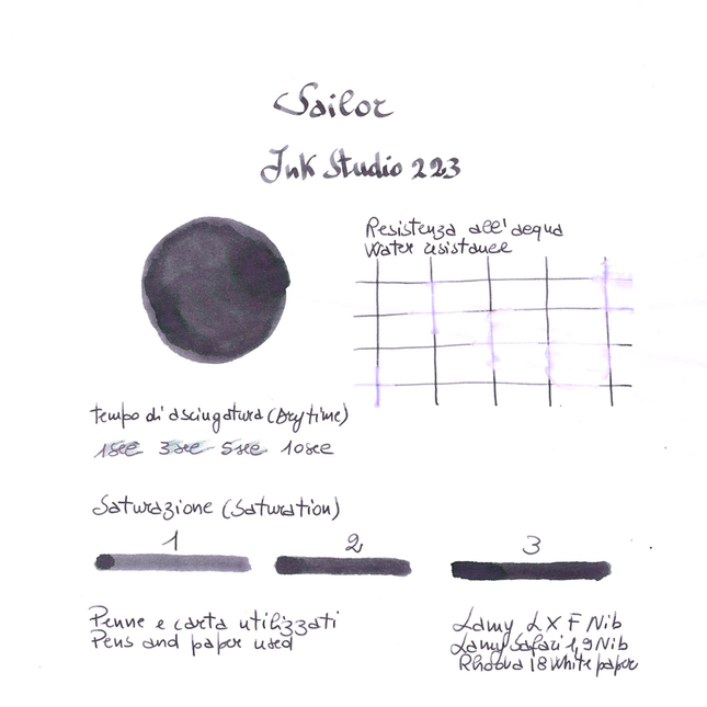 Sailor Ink Studio 223 Inchiostro 20 ml