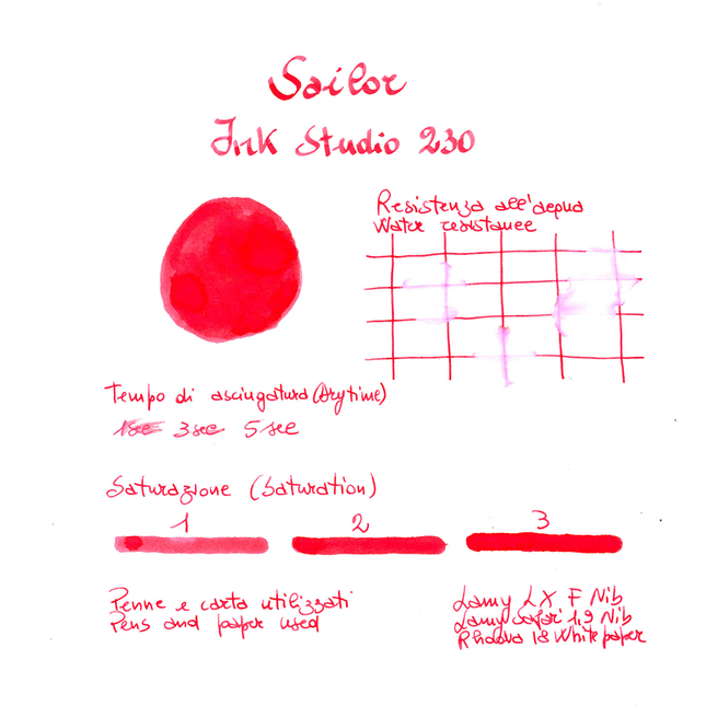 Sailor Ink Studio 230 Inchiostro 20 ml