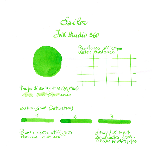 Sailor Ink Studio 260 Inchiostro 20 ml