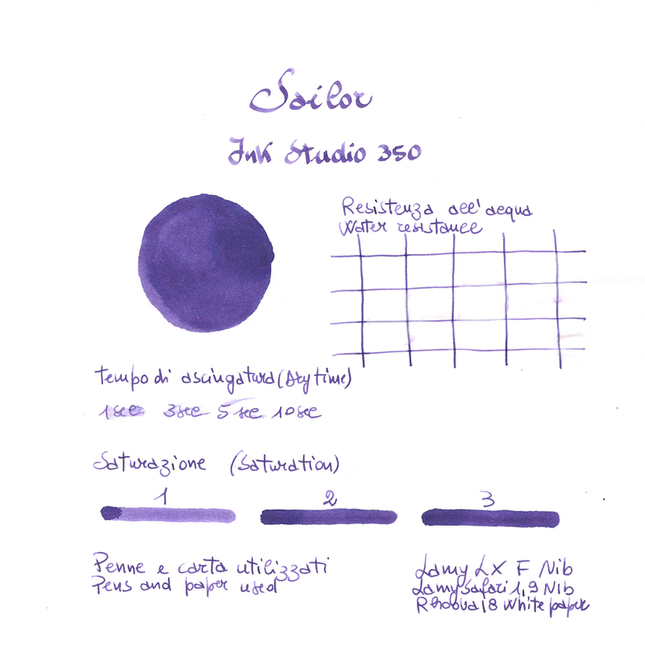 Sailor Ink Studio 350 Inchiostro 20 ml