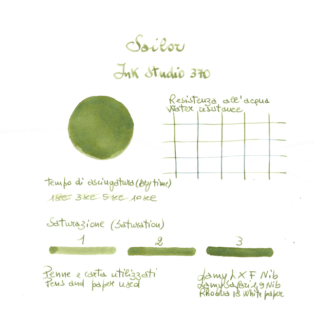 Sailor Ink Studio 370 Inchiostro 20 ml