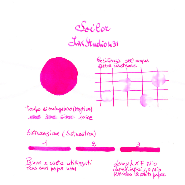 Sailor Ink Studio 431 Inchiostro 20 ml