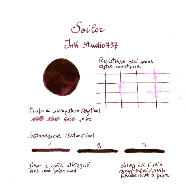 Sailor Ink Studio 737 Ink Bottle 20 ml