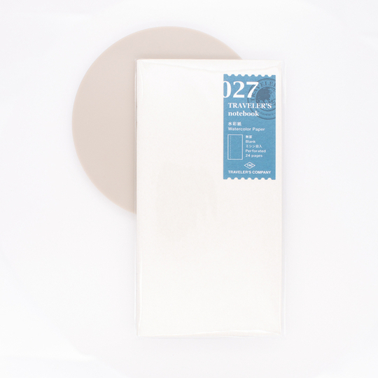 Traveler's Notebook Refill 027 Regular Size Watercolor Paper Notebook