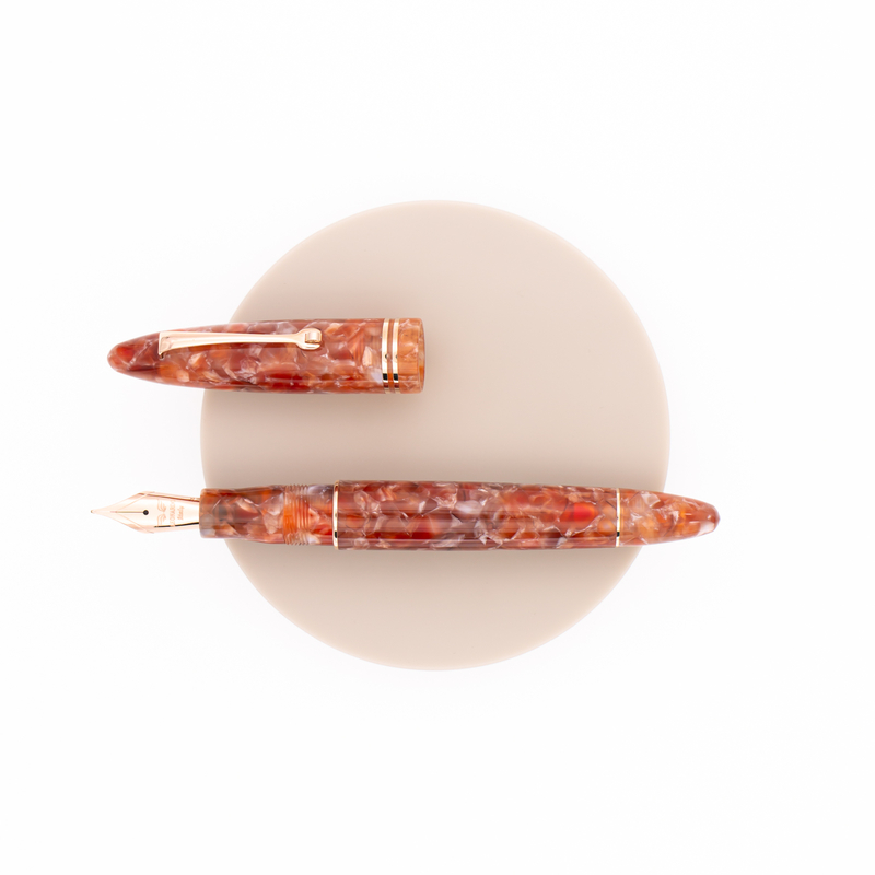 Leonardo Officina Italiana Furore Fountain Pen Ginger & Rose Gold Leonardo Officina Italiana Furore Fountain Pen Ginger & Rose Gold