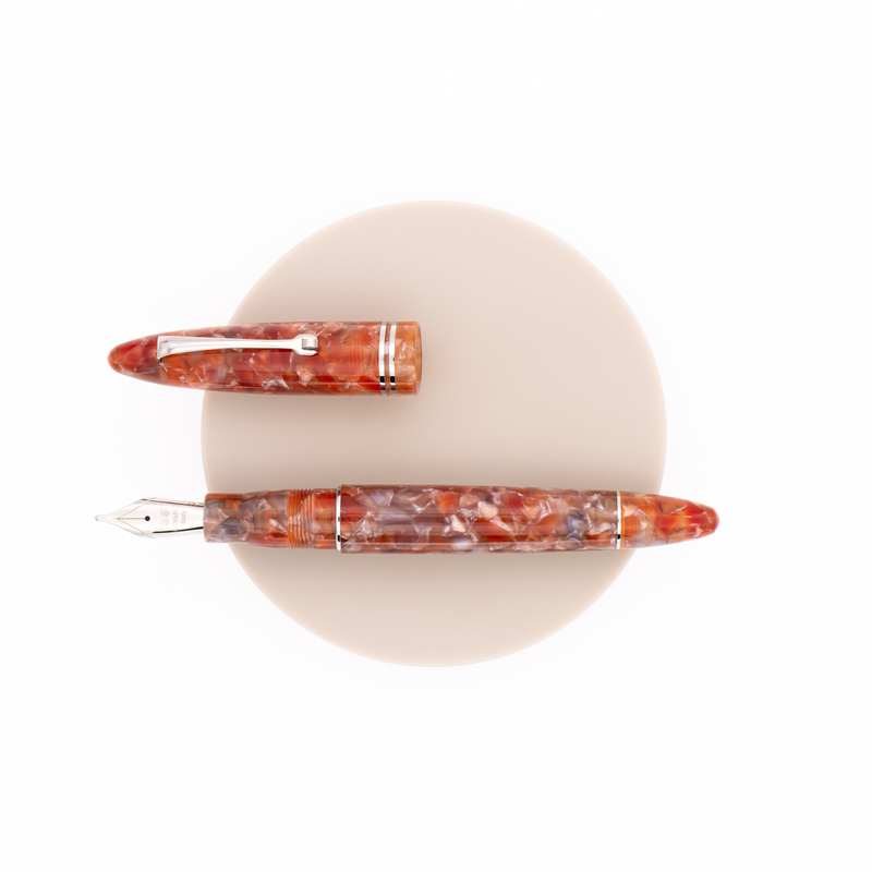 Leonardo Officina Italiana Furore Fountain Pen Ginger & Rhodium Leonardo Officina Italiana Furore Fountain Pen Ginger & Rhodium