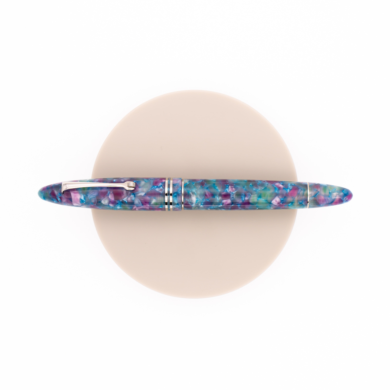 Leonardo Officina Italiana Furore Fountain Pen Aquapetra & Rhodium Leonardo Officina Italiana Furore Fountain Pen Aquapetra & Rhodium