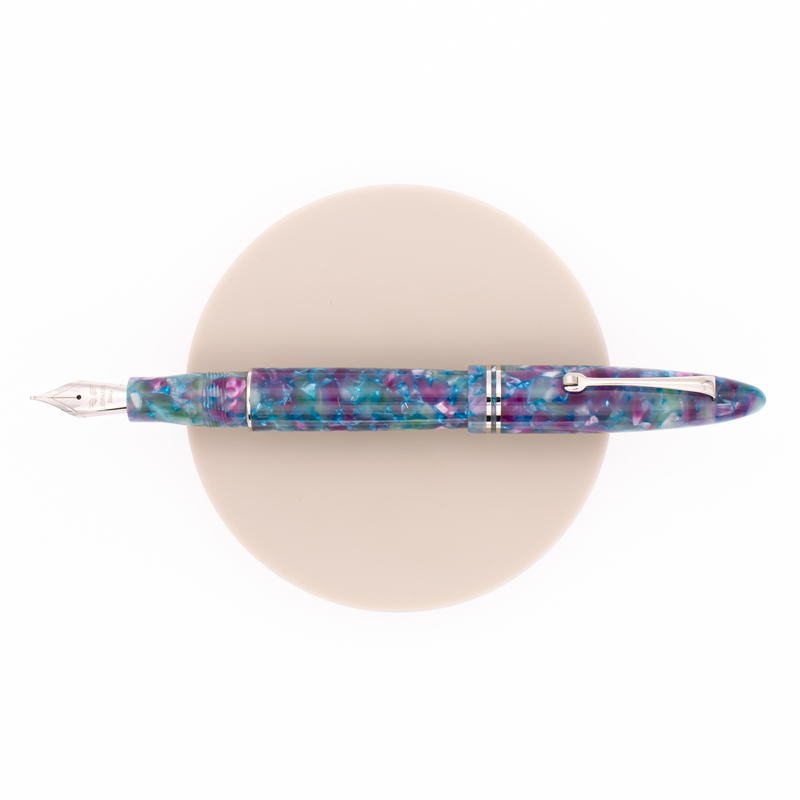 Leonardo Officina Italiana Furore Fountain Pen Aquapetra & Rhodium Leonardo Officina Italiana Furore Fountain Pen Aquapetra & Rhodium