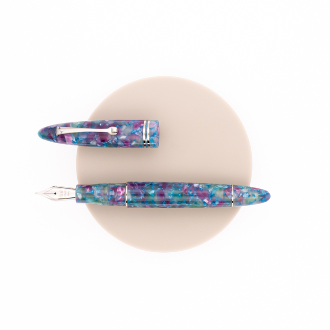 Leonardo Officina Italiana Furore Fountain Pen Aquapetra & Rhodium