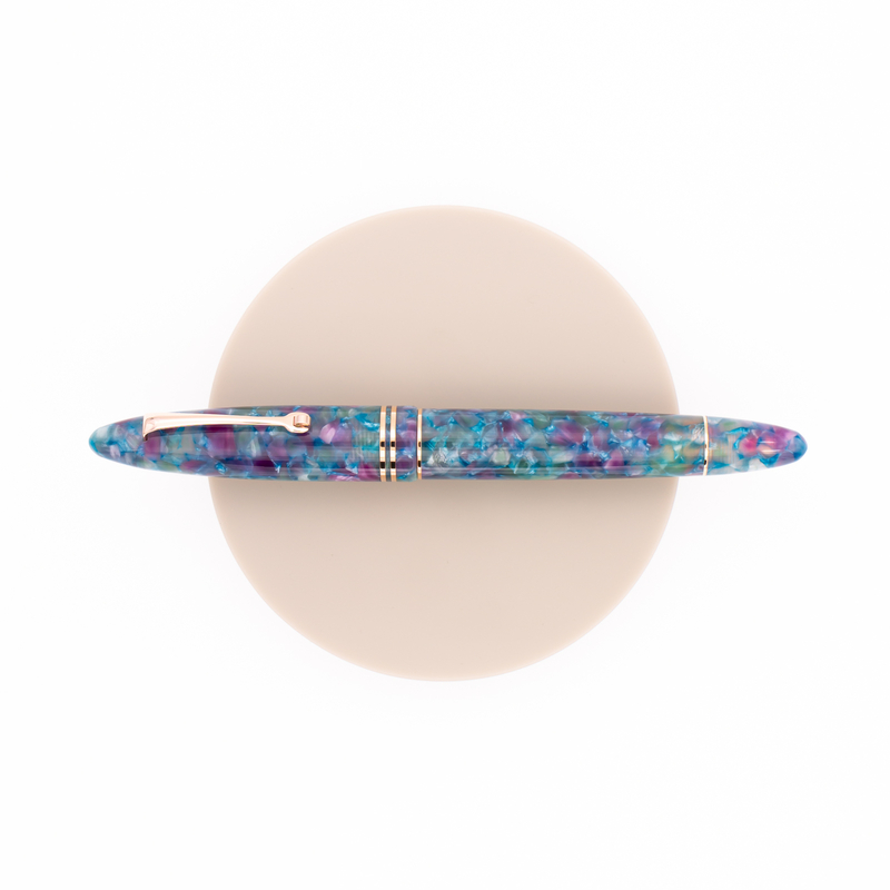 Leonardo Officina Italiana Furore Penna Stilografica Aquapetra & Oro Rosa 14 KT Leonardo Officina Italiana Furore Penna Stilografica Aquapetra & Oro Rosa 14 KT