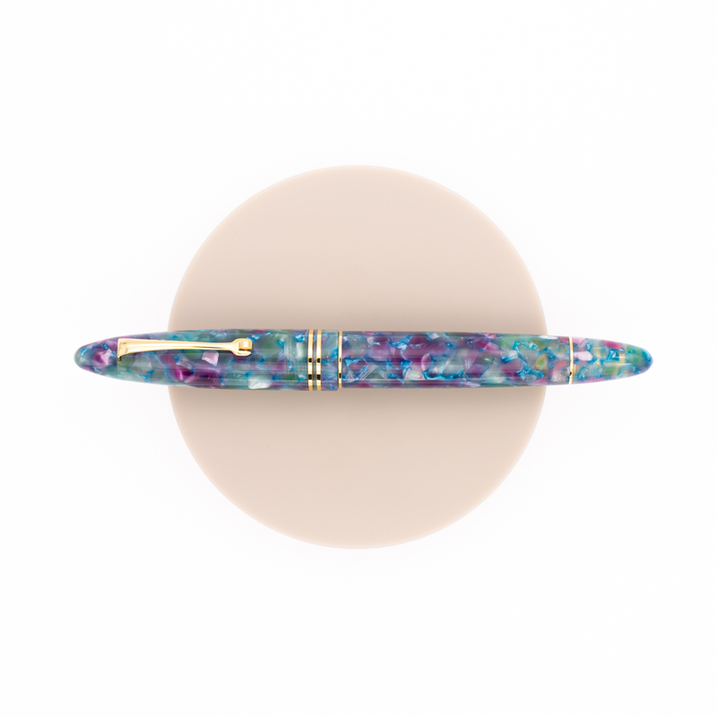 Leonardo Officina Italiana Furore Fountain Pen Aquapetra & Gold 14 KT Leonardo Officina Italiana Furore Fountain Pen Aquapetra & Gold 14 KT