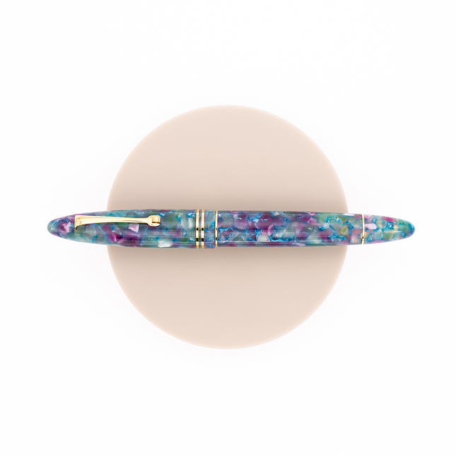 Leonardo Officina Italiana Furore Fountain Pen Aquapetra & Gold 14 KT