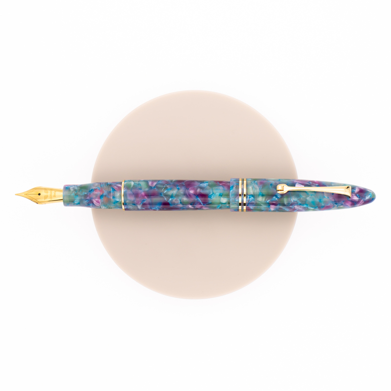 Leonardo Officina Italiana Furore Fountain Pen Aquapetra & Gold 14 KT Leonardo Officina Italiana Furore Fountain Pen Aquapetra & Gold 14 KT