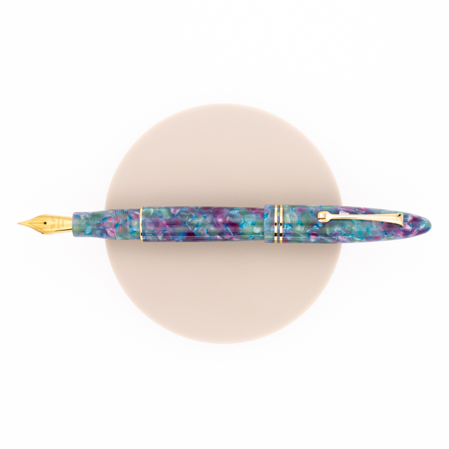 Leonardo Officina Italiana Furore Fountain Pen Aquapetra & Gold 14 KT