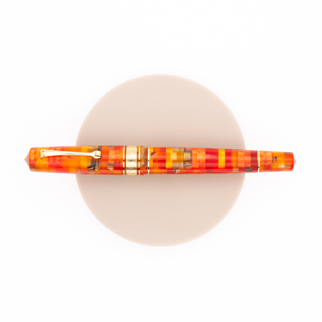 Leonardo Momento Zero Grande Mosaico Penna Stilografica Mango & Oro