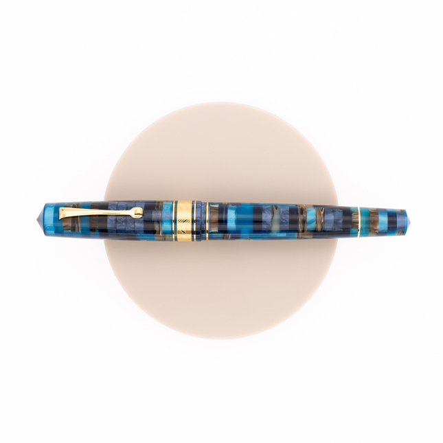 Leonardo Momento Zero Grande Mosaico Fountain Pen Hawaii & Gold