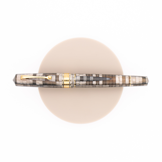 Leonardo Momento Zero Grande Mosaico Fountain Pen Chiaroscuro & Gold