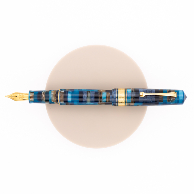 Leonardo Momento Zero Grande Mosaico Fountain Pen Hawaii & Gold