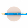 Leonardo Momento Zero Grande Pura Fountain Pen Aqua Blue & Gold 14 KT