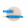 Leonardo Momento Zero Grande Pura Fountain Pen Aqua Blue & Gold 14 KT