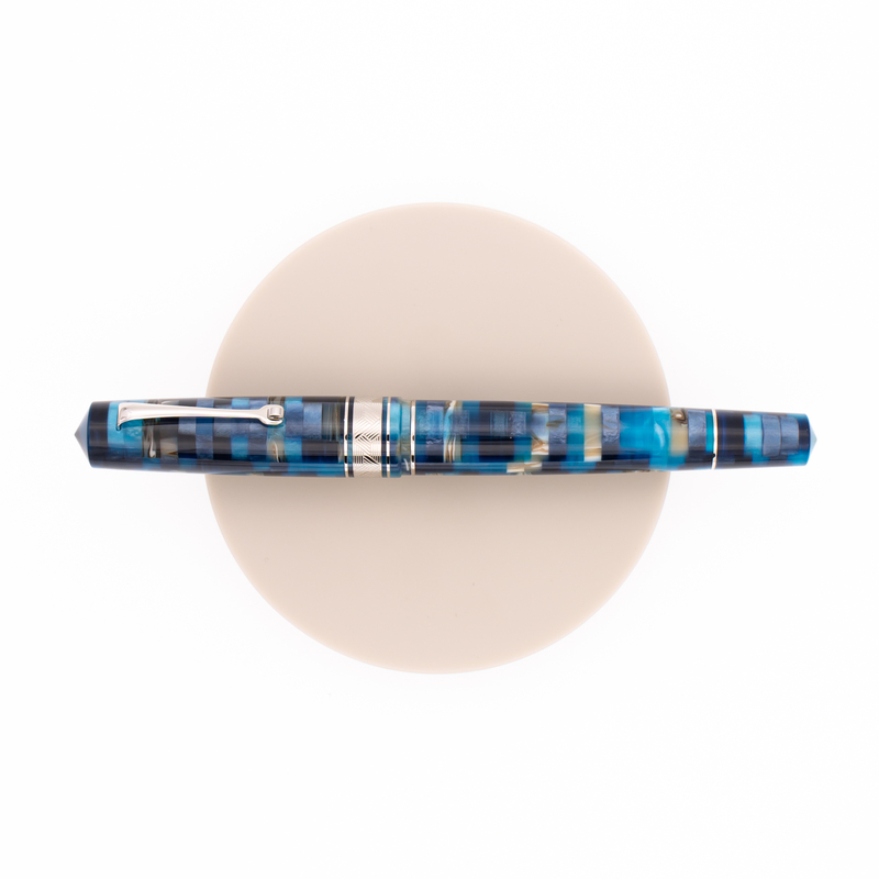 Leonardo Momento Zero Grande Mosaico Fountain Pen Hawaii & Rhodium Leonardo Momento Zero Grande Mosaico Fountain Pen Hawaii & Rhodium