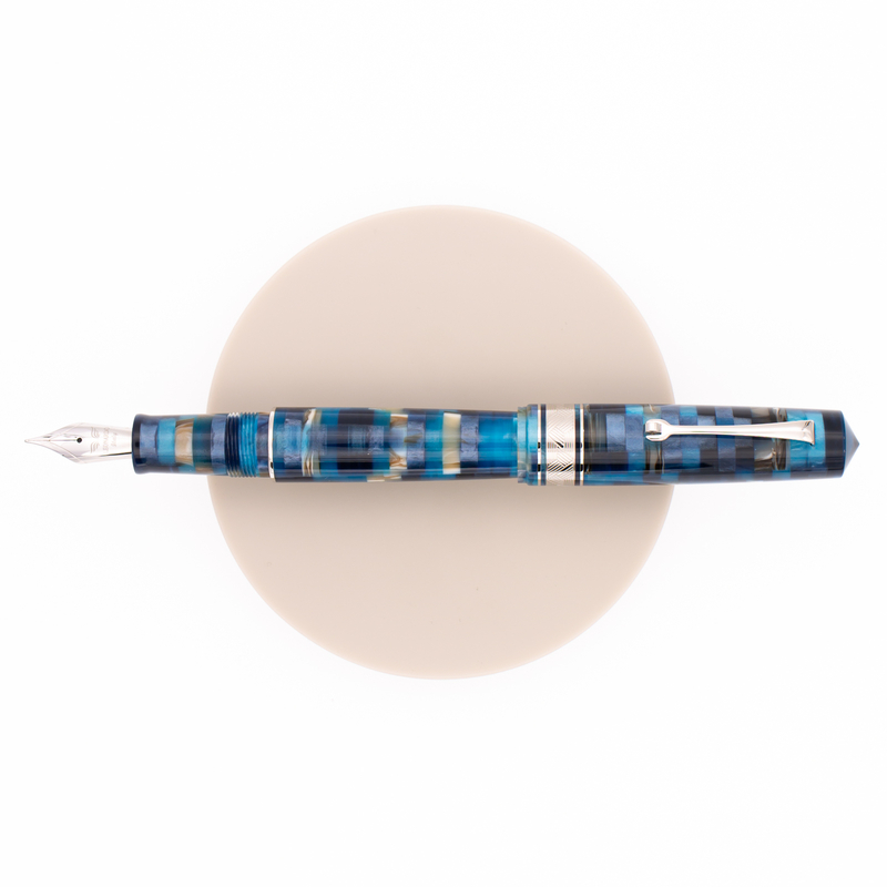 Leonardo Momento Zero Grande Mosaico Fountain Pen Hawaii & Rhodium Leonardo Momento Zero Grande Mosaico Fountain Pen Hawaii & Rhodium