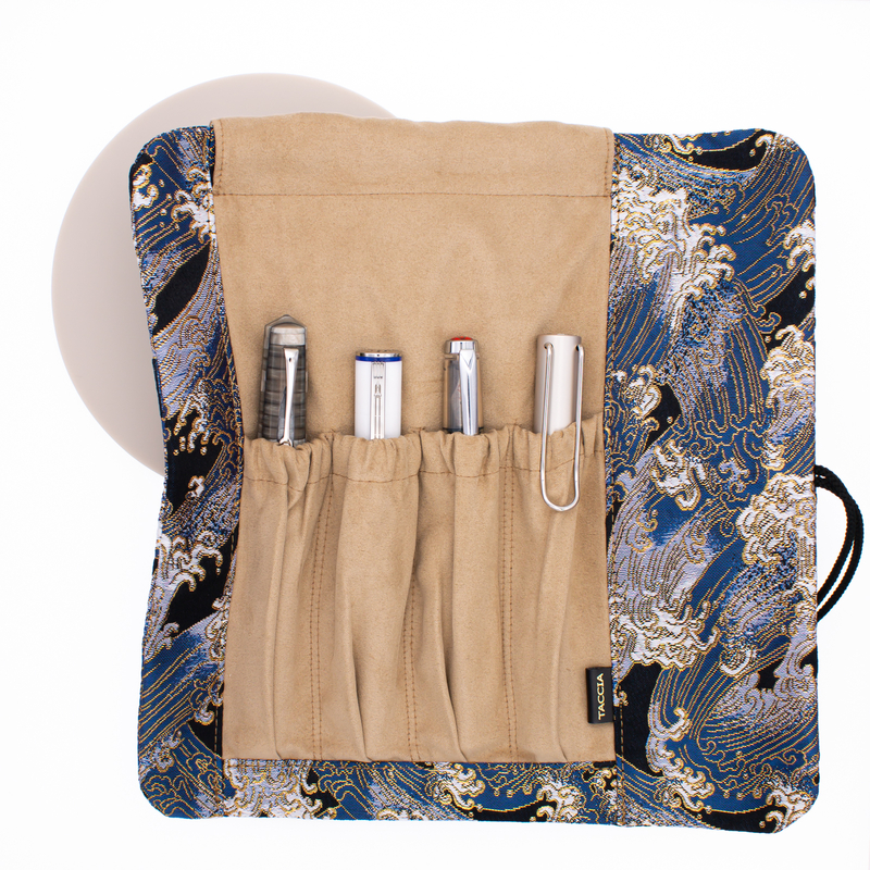 Taccia Kimono Pen Roll Nishijin for 4 Pens Wave