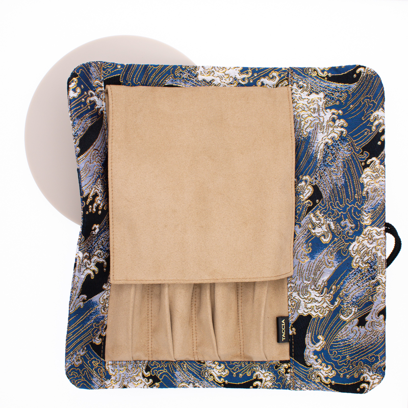 Taccia Kimono Pen Roll Nishijin for 4 Pens Wave