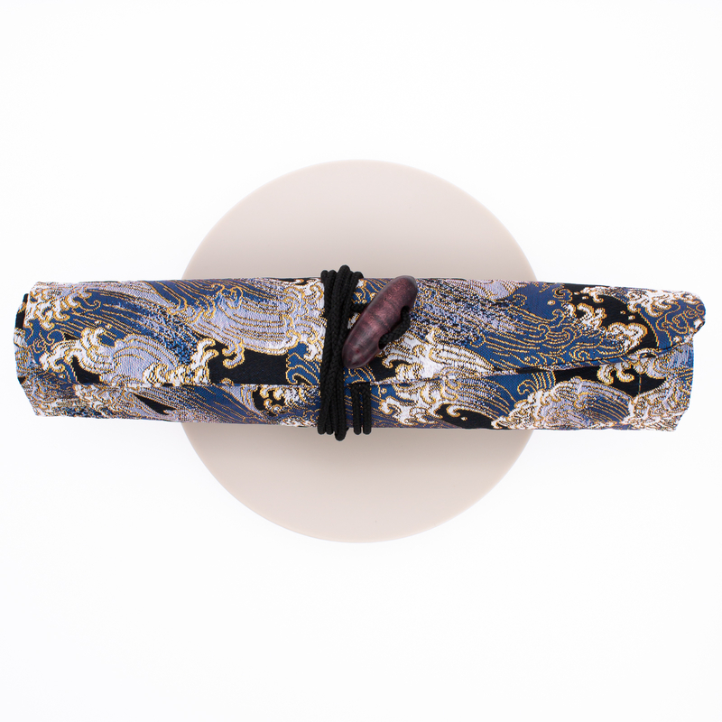 Taccia Kimono Pen Roll Nishijin for 4 Pens Wave