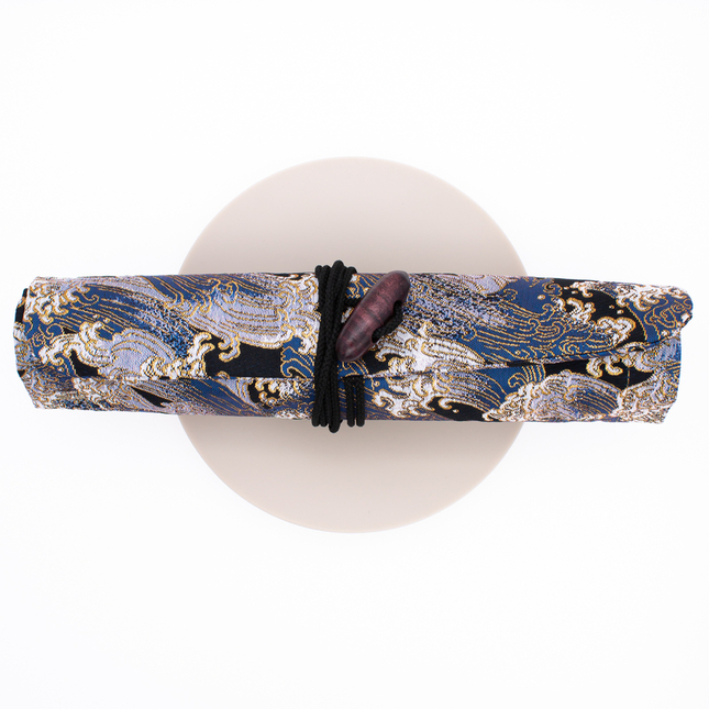 Taccia Kimono Pen Roll Nishijin for 8 Pens Wave