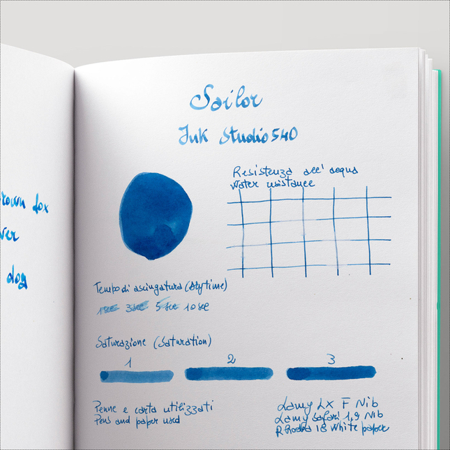 Sailor Ink Studio 540 Inchiostro 20 ml