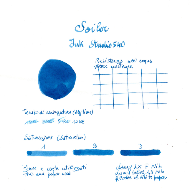 Sailor Ink Studio 540 Inchiostro 20 ml