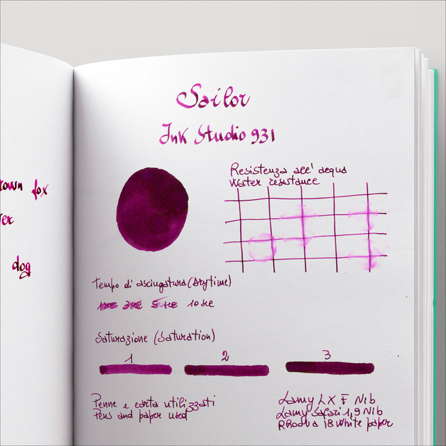 Sailor Ink Studio 931 Inchiostro 20 ml