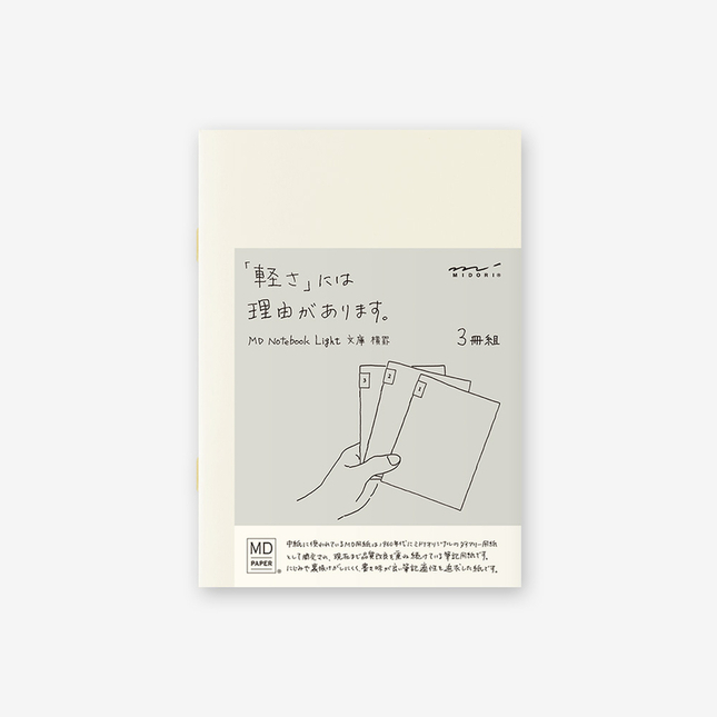 Md Paper Notebook Light A6 Righe Set 3 Quaderni