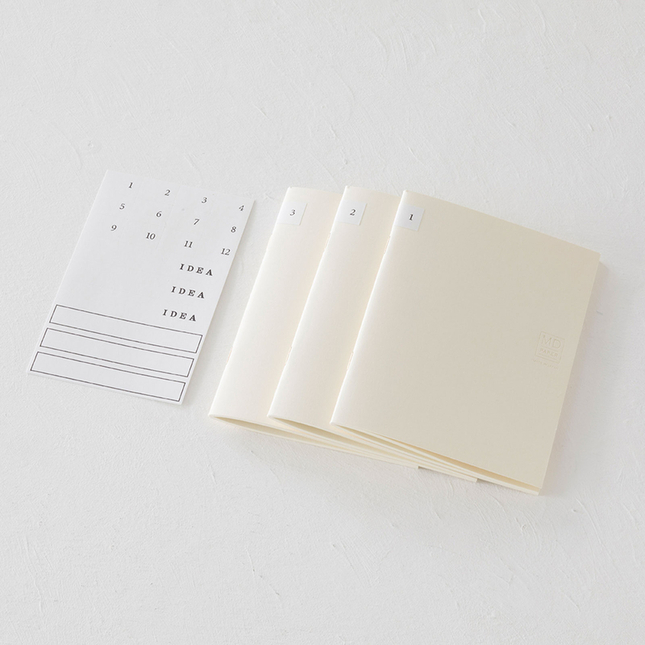 Md Paper Notebook Light A5 Blank Set 3 Quaderni
