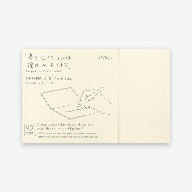 MD Paper Card Set di 8 Biglietti per Messaggi