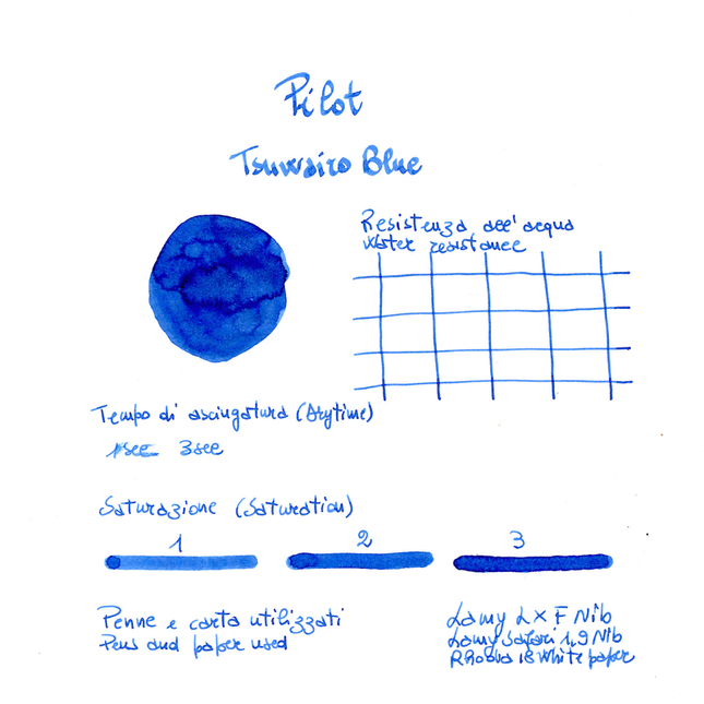 Pilot Tsuwairo Blu Inchiostro 30 ml