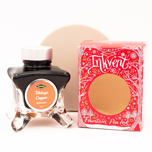 Diamine Inkvent Vintage Copper Ink Bottle 50 ml Red Edition Shimmer