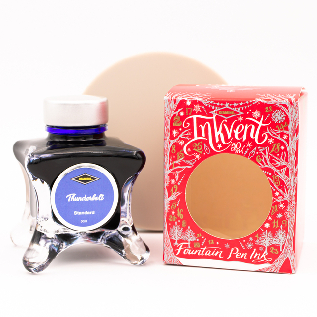 Diamine Inkvent Thunderbolt Ink Bottle 50 ml Red Edition