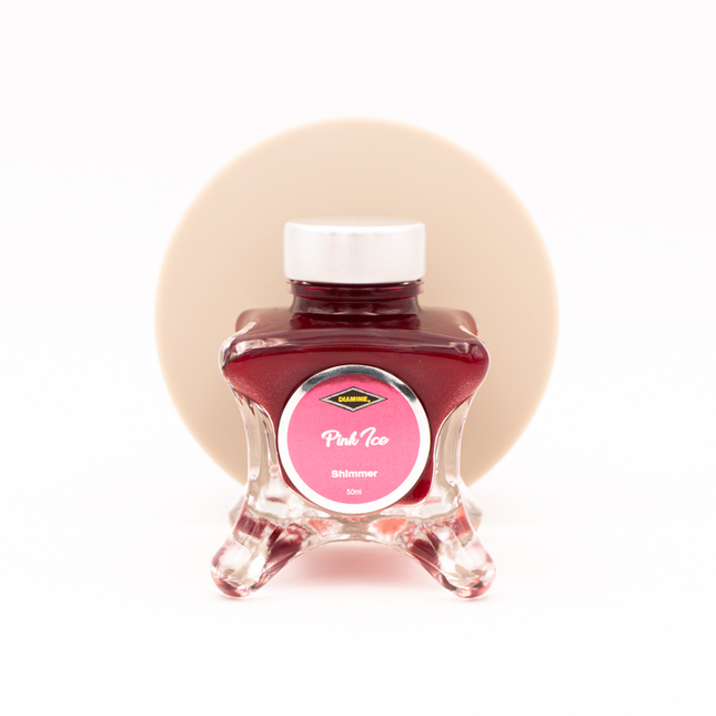 Diamine Inkvent Pink Ice Ink Bottle 50 ml Red Edition Shimmer