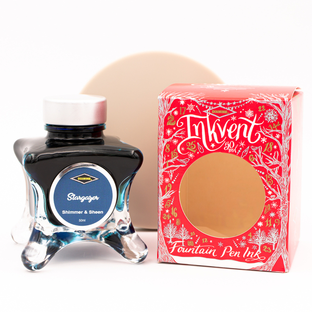 Diamine Inkvent Stargazer Ink Bottle 50 ml Red Edition Shimmer & Sheen