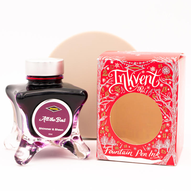 Diamine Inkvent All the Best Ink Bottle 50 ml Red Edition Shimmer & Sheen