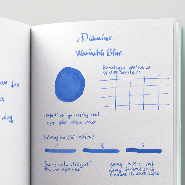 Diamine Washable Blue Inchiostro 30 ml