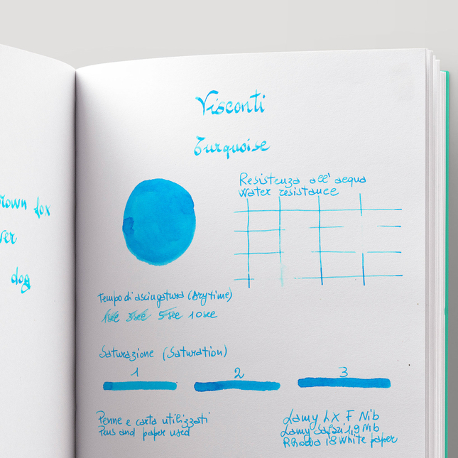 Visconti Turquoise Ink Bottle 50 ml