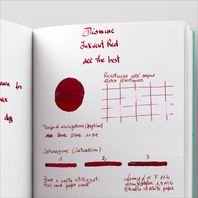 Diamine Inkvent All the Best Ink Bottle 50 ml Red Edition Shimmer & Sheen