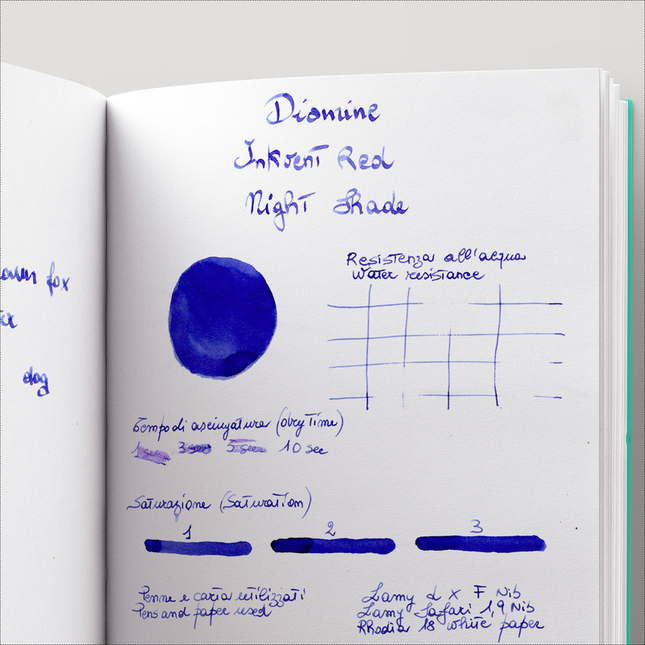 Diamine Inkvent Night Shade Ink Bottle 50 ml Red Edition