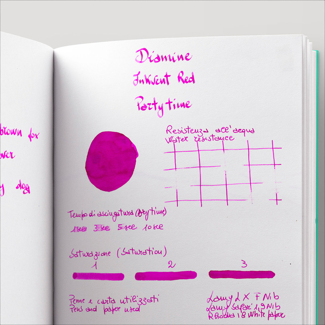 Diamine Inkvent Party Time Inchiostro 50 ml Red Edition Shimmer